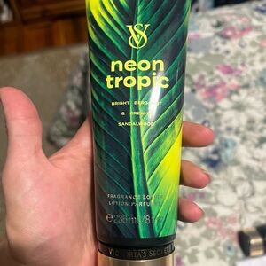 Victoria's Secret Neon Tropic Fragrance Lotion - Green & Yellow